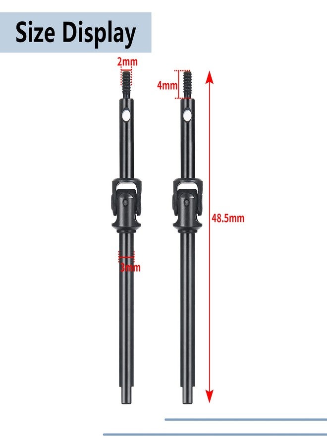 MORLORDY 2Pcs RC Carbon Steel Front Axle Shaft Steering CVD Set for 1/24 RC Crawler Car SCX24 Deadbolt JLU C10 Gladiator Bronco Upgrades Accessories - Image 3